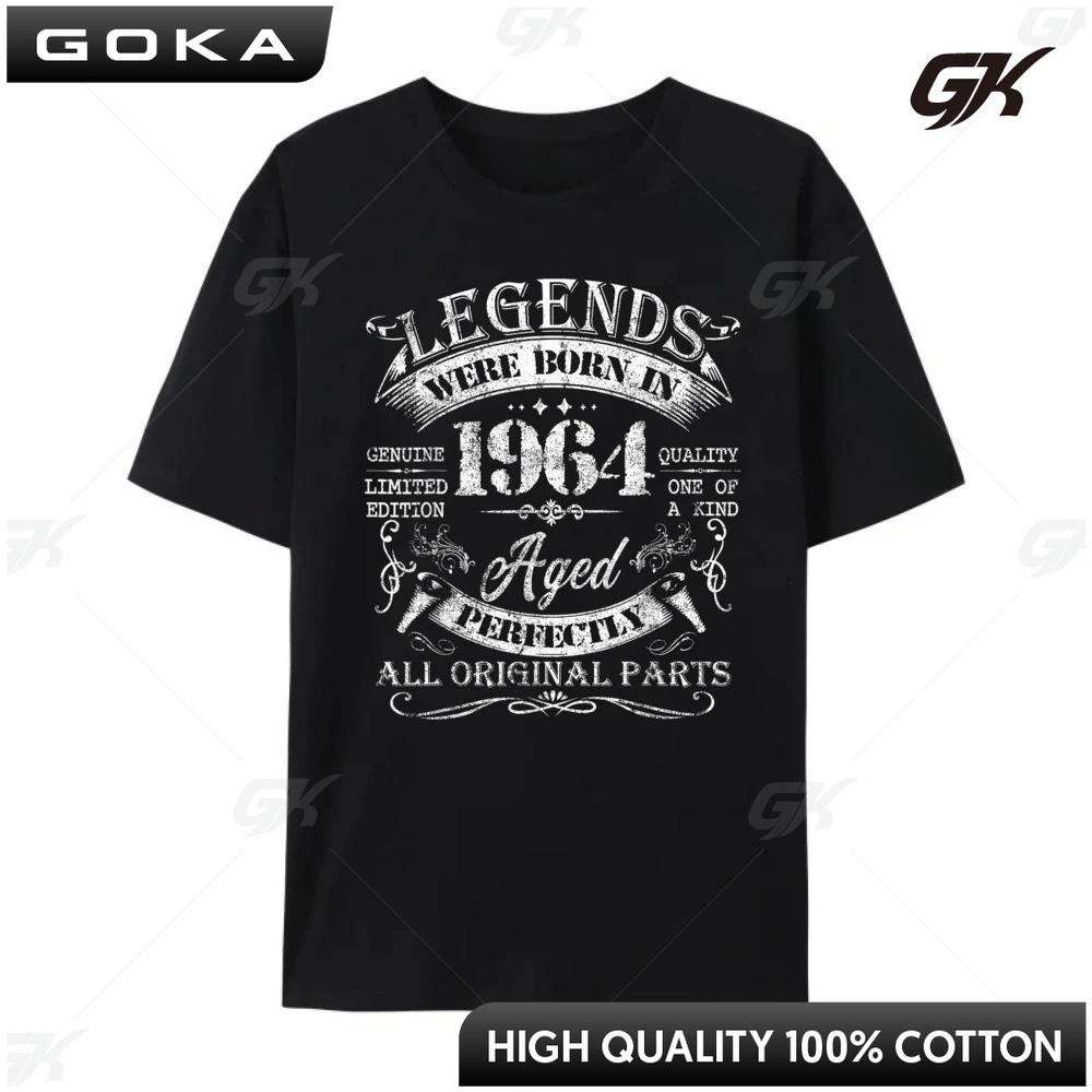 Legends Were Born In 1964 Years Old Birthday New T Shirt Printed Graphic TShirt Thanksgiving Round Short Sleeved