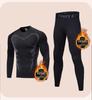 Men's Quick-Dry Ski Suit: Winter Plus Velvet Warm Base Layer, High Elasticity Compression for Autumn/Winter Outdoor Sports.