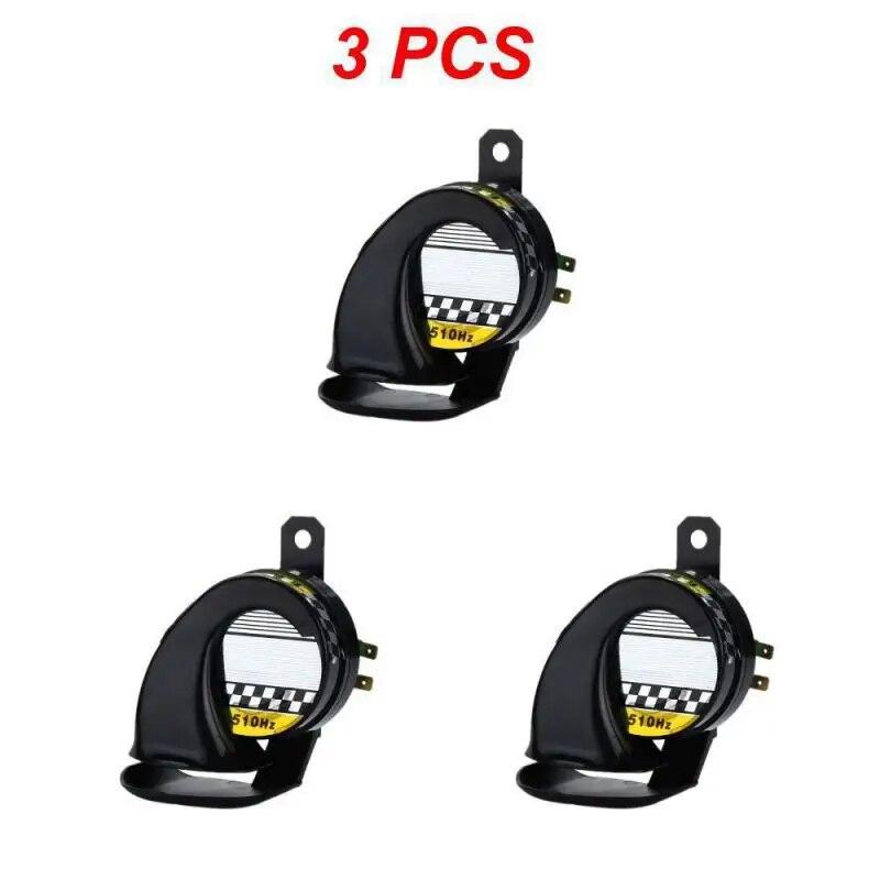 1/2/3PCS Waterproof DC 130db Motorcycle Snail Air Horn Siren Super Loud For Car Truck Motorbike Universal