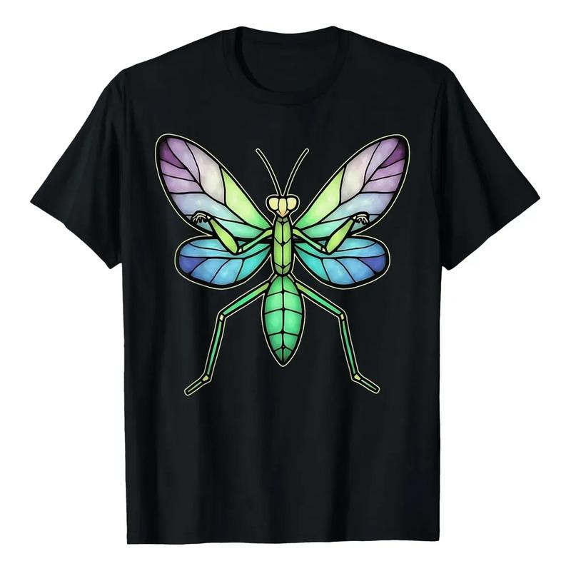 Camiseta Con Dise?o De Mantis Religiosa, Colorida, Insecto, S