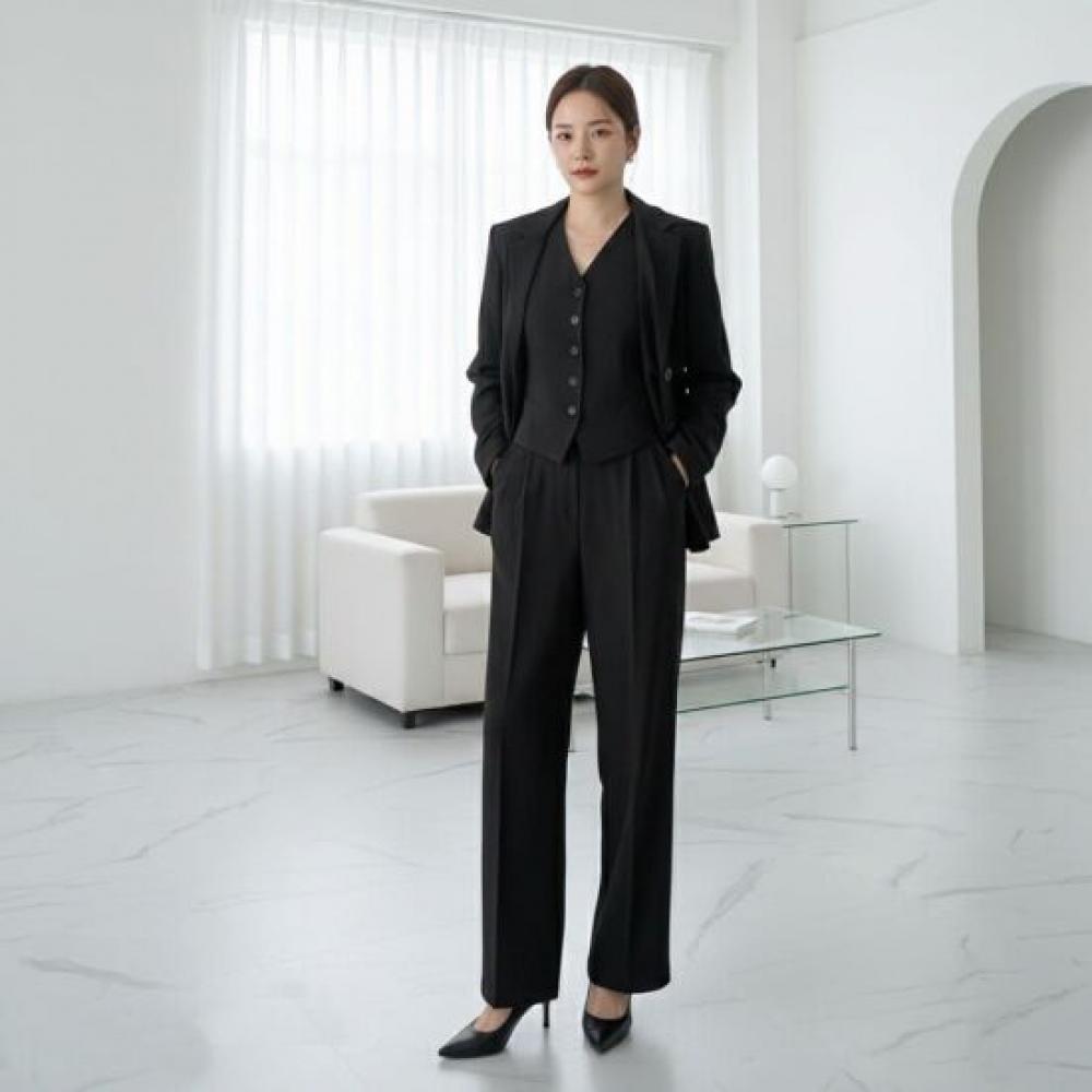 Style Latte Wide High Waist Pleated Slacks Pant