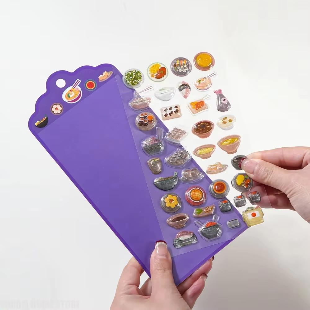 Small Japanese Sushi 3D Ease Drop Sticker Scrapbooking Diy Journaling Stationery Diary Decoration School Cute Stickers