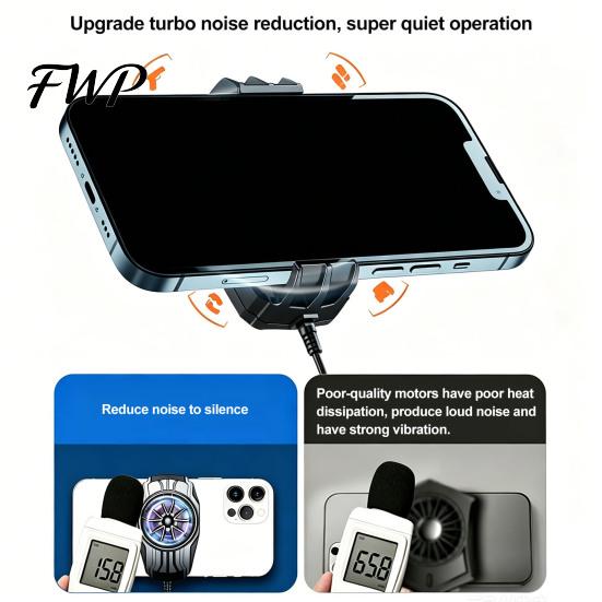Gaming Phone Cooler for Fast Cooling Cell Fan with Low Quiet Noise Portable Mobile Radiator Iphone And Android High-speed