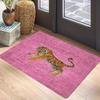 Retro Tiger Printed Kitchen Carpet Living Room Dining Room Laundry Floor Mat Bath Balcony Hallway Non-slip Door Mat