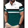 Men's Summer Casual short-sleeved Sports Polo shirt, men's Shirt Button Polo shirt, Logo Lapel Printed Polo shirt, fashionable,