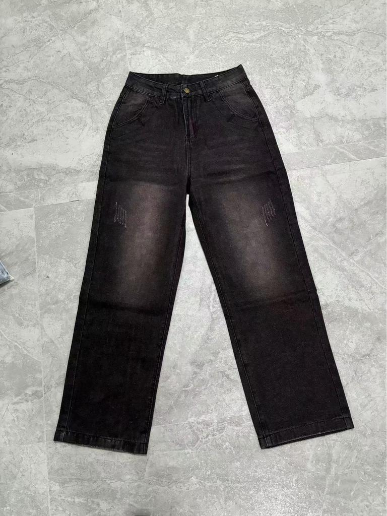 Retro Fashion Wide-Leg Straight Jeans for Women