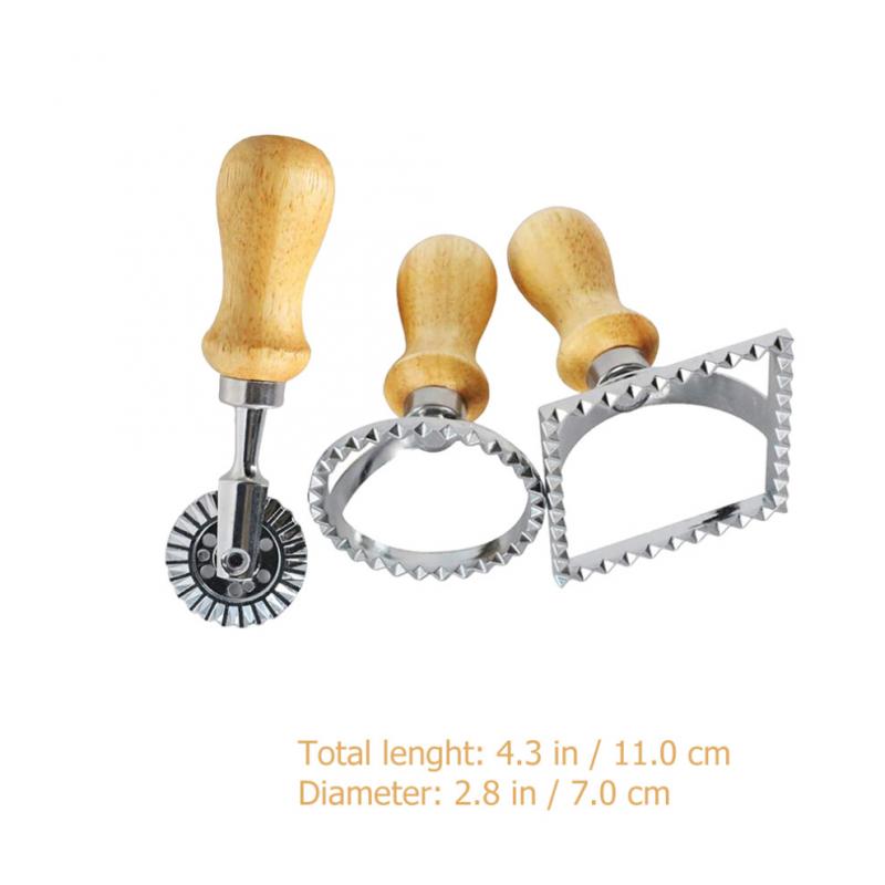 Silberne Zinklegierung Knödelformer Nudelwerkzeuge zum Backen 3 Stück