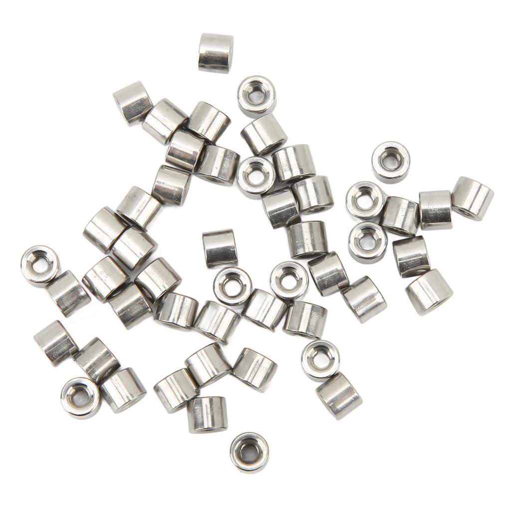 50PCS Round Connector Nuts 304 Stainless Steel M3 Female Thread Cylindrical Coupling Nut