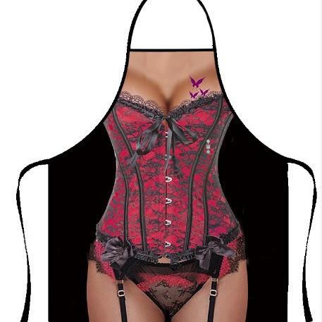 

WQ-9 Rose Red Apron one size