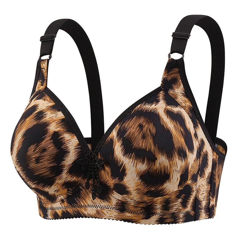 

Большой размер бюстгальтера нижнее белье без стального ободка леопардовый принт нижнее белье летнее тонкое женское собрать женское нижнее белье 38/85C cup