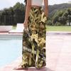 Women’s Wide Leg Drawstring Waist Pants Loose Fit Camouflage Print High Waist Casual Trousers with Pockets for Daily Wear