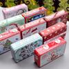 Cartoon Christmas Candy Storage Box Tin Box Container with Lid Flip Top Tin Candy Jewelry Gift Tin Cans Storage Organizer Decor