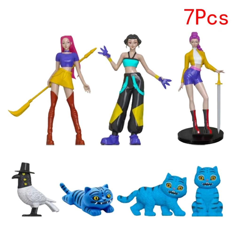 5-18pcs/Set Kpop Demon Hunters Action Figure Toy Derpys Tiger Rumi Mira Zoey Sussy Figurine Doll For Fans Gift Birthday Gifts