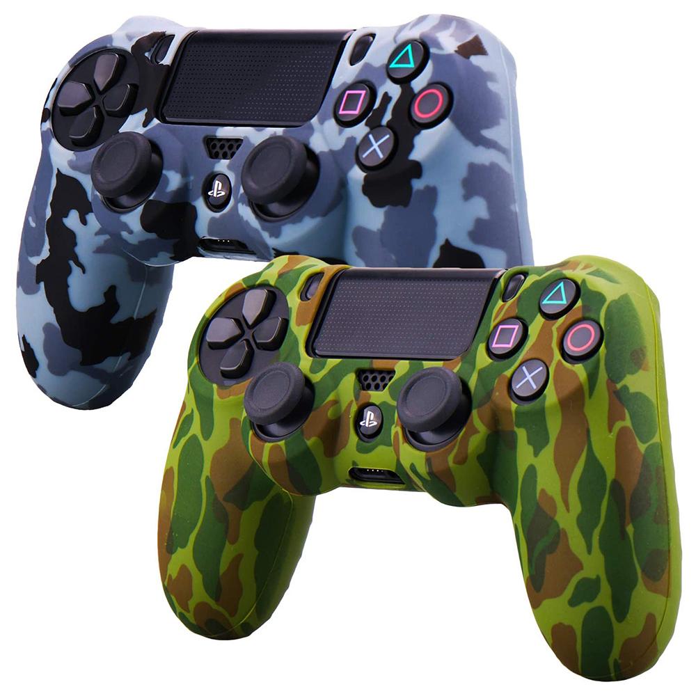 Camouflage Silicone Rubber Gel Skin for Sony Ps4 Slim/pro Controller Cover Protective Case for Ps4 Wireless Controller Accessory