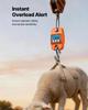 Digital Crane Scale, 880 lbs/400 kg Max Capacity, Handheld Hanging Scale with Cast Aluminum Case & LCD Display, 100 g Division & 3 Unit Switch,