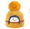 Baby Knit Neck Warmer with Winter Warm Penguin Design Number J.B.things Hat, Warmth, Scarf, Hat, (JP, Size, 50.0 Cm, Yellow)