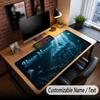 Fish Ocean Theme Custom Mouse Pad Personalized With Name Text Customized Desk Mat For Office Home Decor