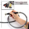 Electric Grinder with Flexible Shaft, Universal Chuck, and Metal Handle - Stainless Steel Electric Drill & Engraving Pen Spindle Tool.
