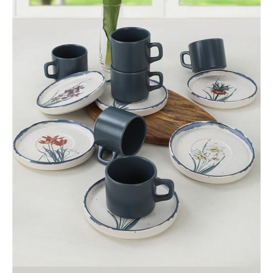 

Штабелируемый чайный сервиз Keramika Anatolian Flowers, 12 предметов, на 6 персон