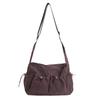 Einfache karierte Tragetasche für Damen 2026 Neue Herbst-Schultertasche mit großem Fassungsvermögen für Pendlerinnen, mit Kordelzug und plissiertem Design, leicht