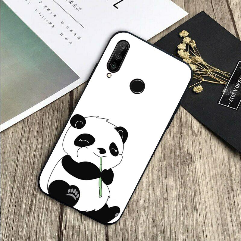 Cartoon Panda For Huawei Nova 12s 12i 11i 7i 8i Y73 Y70 Y90 Y60 Y72 Y61 Y91 9 10 SE P30 Pro P40 Lite Case