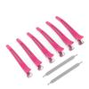 6Pcs Professional Hair Clips NonSlip Dividing  bill Hair Clips for Hair Cutting Styling(White )