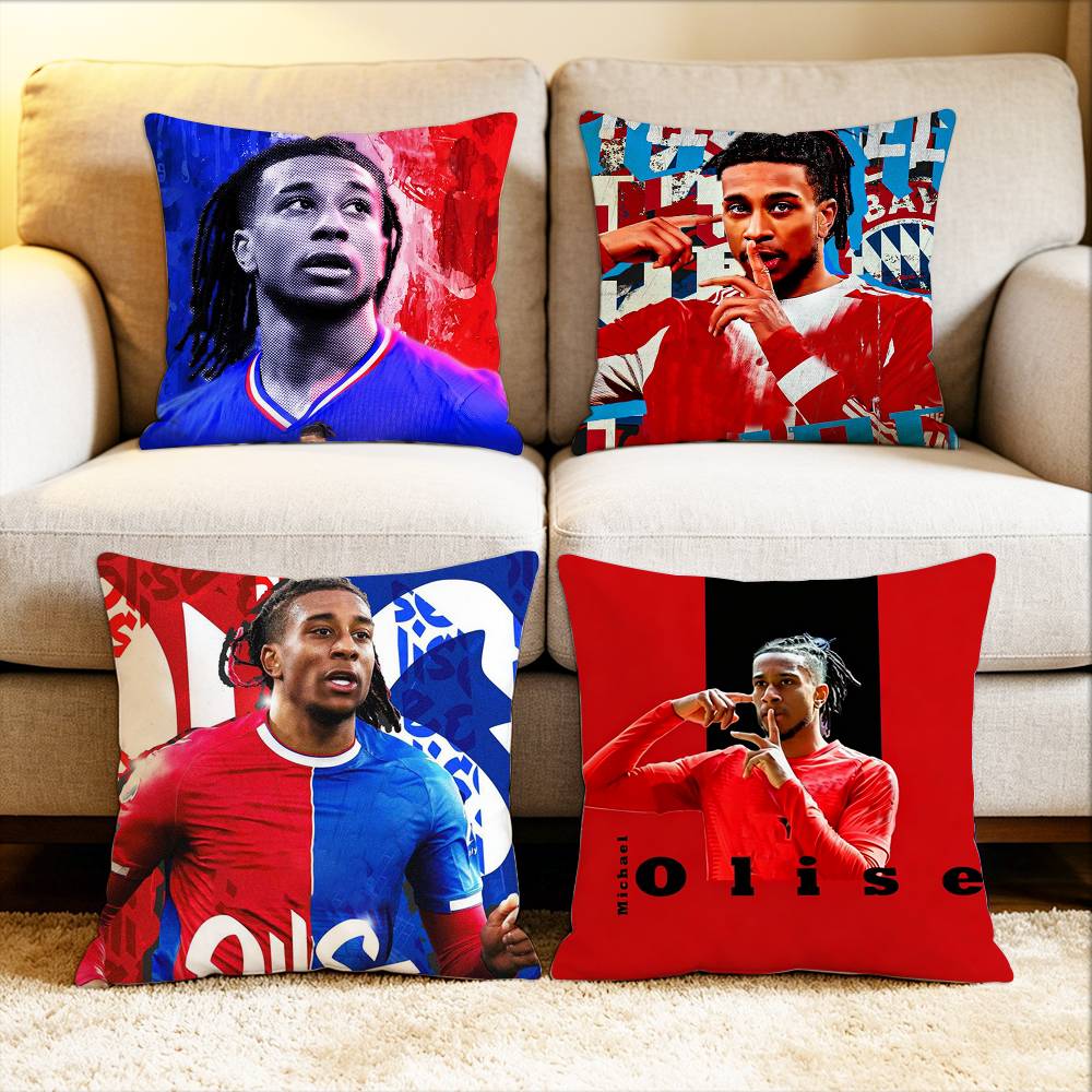 The King of Assists Michael Olise Various Sizes Square Pillow Case For Car Home Bedchamber Decor