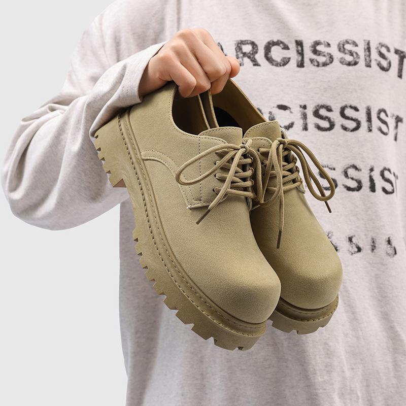 Tooling men's shoes 2025 spring new men's outer wear to work work labor insurance retro versatile big head derby trendy shoes