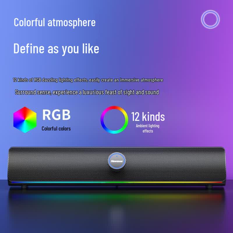 Newmine Gaming Desktop RGB Bluetooth Speaker (CN version)