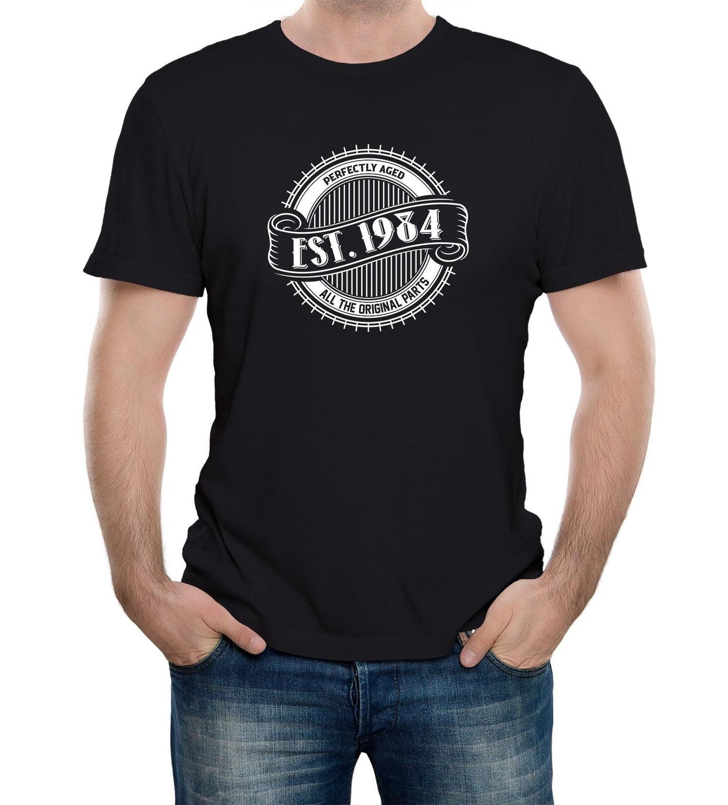 Reality Glitch EST. 1984 Birthday Celebration Mens T-Shirt Mens Womens Tees Top Dad Gift Present Year XL