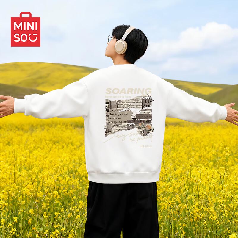 MINISO Men's Trendy Crewneck Sweatshirt