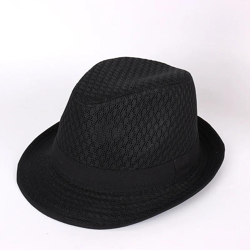 Men's & Women's Straw Breathable Jazz Hat Mesh Summer Sun Hat