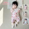 Baby Girl Short Sleeve Cotton Romper Newborn Princess Bodysuit Thin Crawler Suit