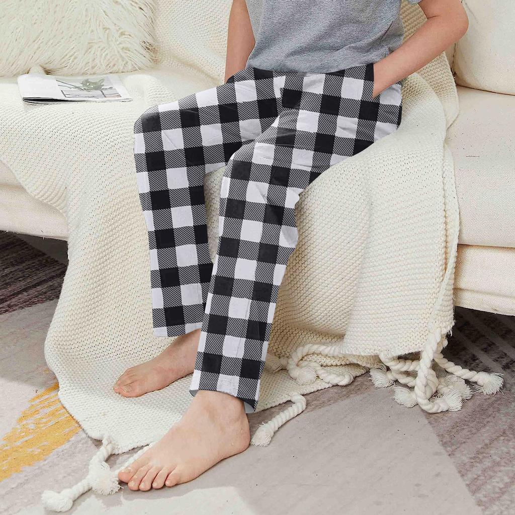 Dětské bavlněné pyžamové kalhoty s kapsami