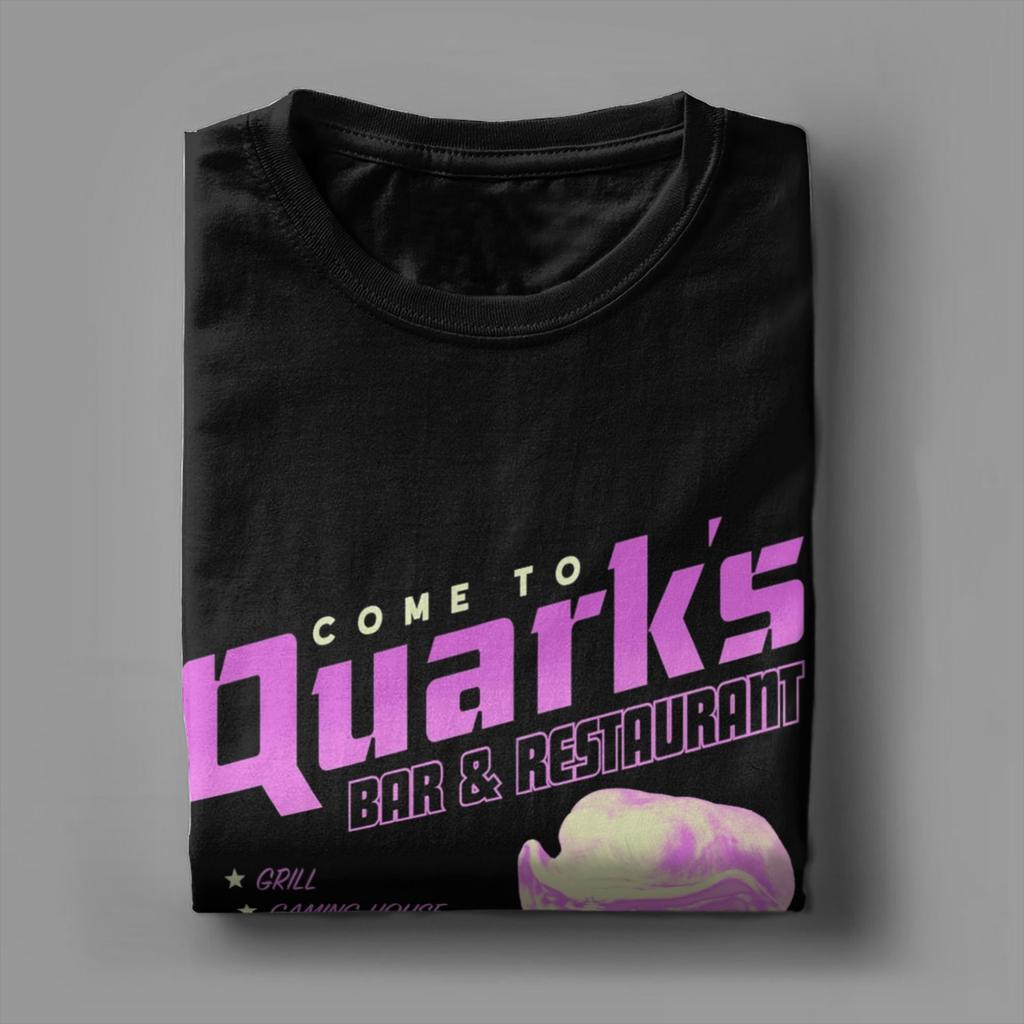 Nowość Gwiazdy Wędrówki Deep Space Nine Przyjdź do Baru Quarka Logo T-Shirt Męski Bawełniany T-Shirt z Krótkim Rękawem Prezent Odzież