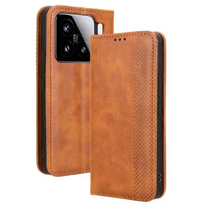 Funda de cuero con tapa para XIAOMI MI 15 PRO 14T 14 13T 13, estilo retro, tipo cartera, tipo libro, magnética, cubierta completa para Mi 15Pro 14 T 13 14ultra
