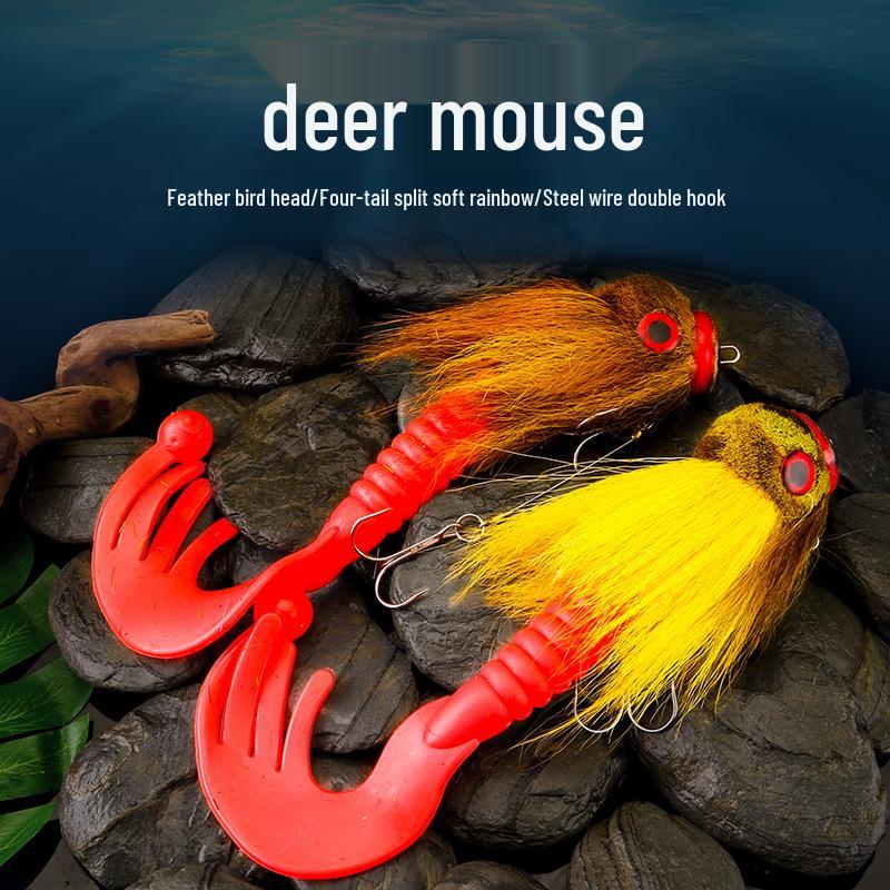 Bionic Deer Hair Mouse Lure: Freshwater & Deep Sea Fishing Bait