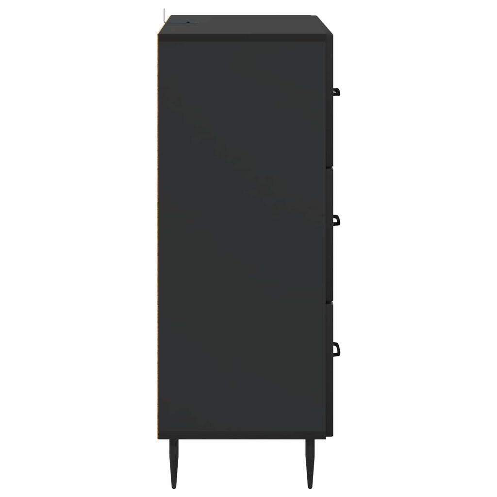 Drawer Cabinet Black 66 x 34.5 x 89.5 cm Particleboard
