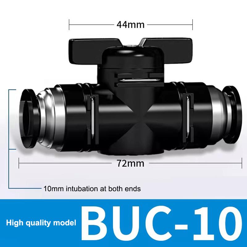 BUC Series Pneumatic Manual Valve Leak Proof Sealing Quick Connect Fitting for Industrial Air Line Plumbing System
