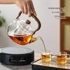 YIHUTEA Mountain River Glass Teapot Set with T12 Electric Stove