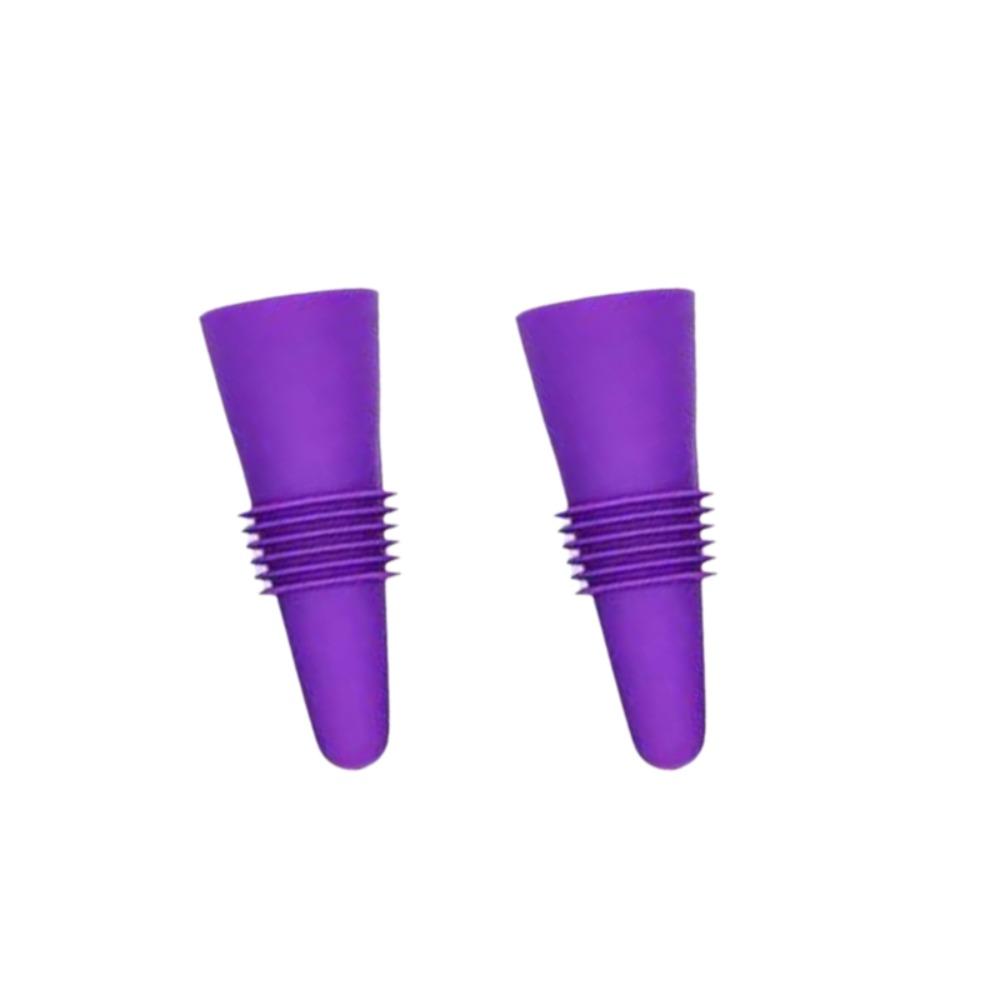 2pcs Sealed Silicone Wine Bottle Stopper Conical Champagne Bottles Sealer Seasoning Bottle