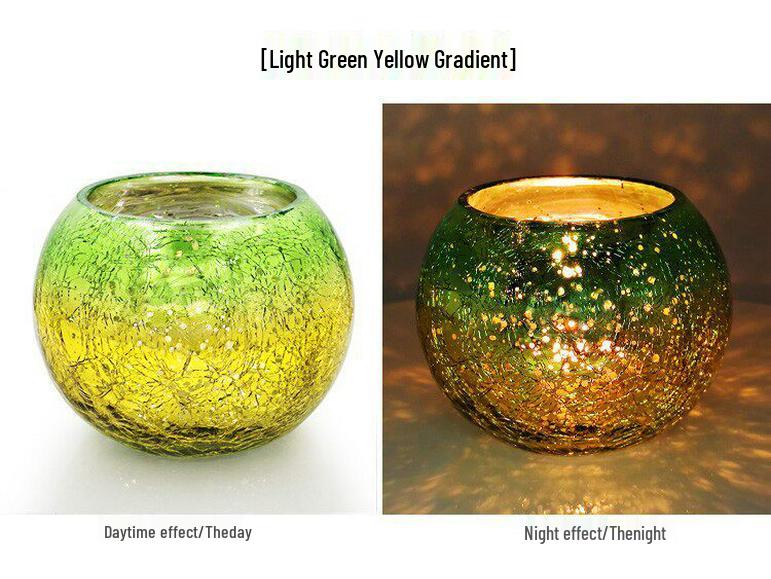 European Electroplated Glass Candlestick - Romantic Candlelit Dinner Decoration, Round Wedding or Festival Gift.