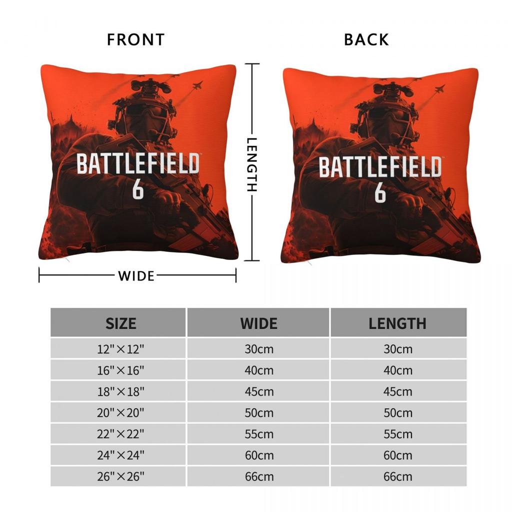 New Battlefield 6 Game Funny Pillow Cover Vintage Pillow Case For Wedding Party Home Decor Cushion Cover Polyester Pillowcases