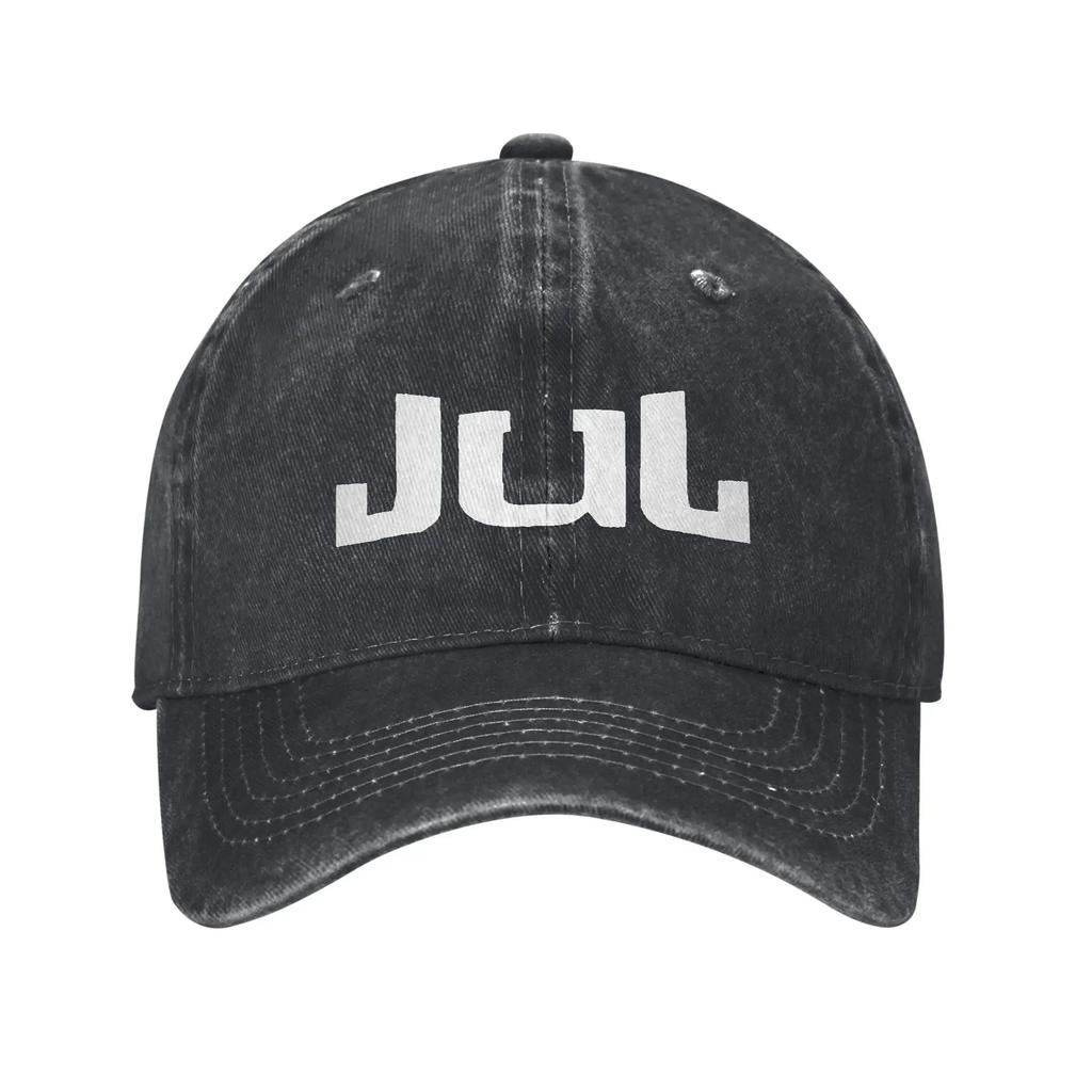 ARetro Jul Rap Baseballkeps för Män Kvinnor Sliten Denim Solkeps Utomhus Löpning Golf Justerbar Passform Kepsar Keps