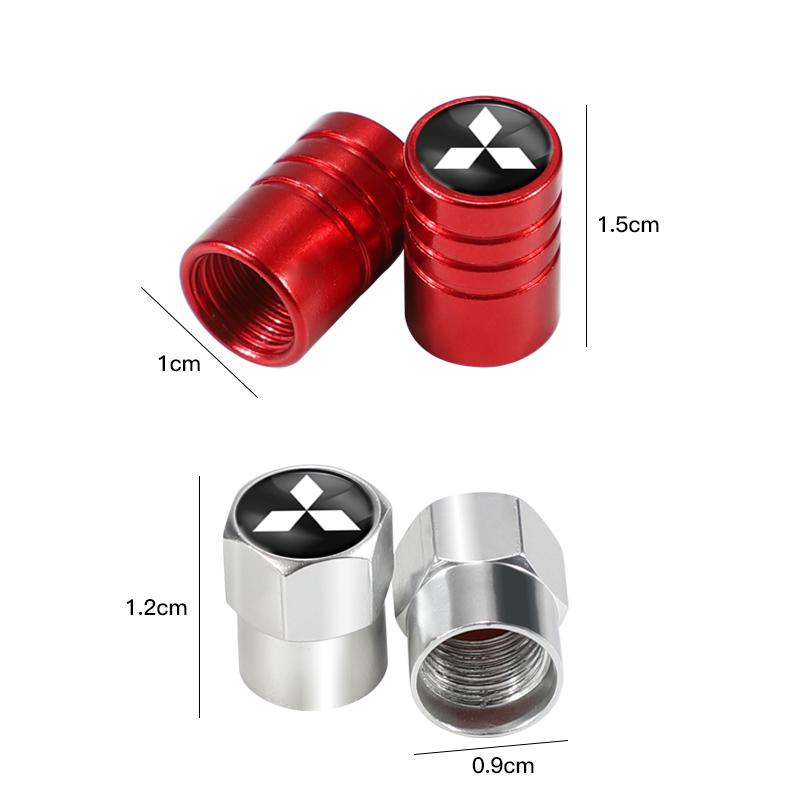 4Pcs Ralliart Aluminum Car Tire Wheel Valve Stem Cap For Mitsubishi ASX Lancer Pajero Outlander L200 EVO Galant Jinxuan