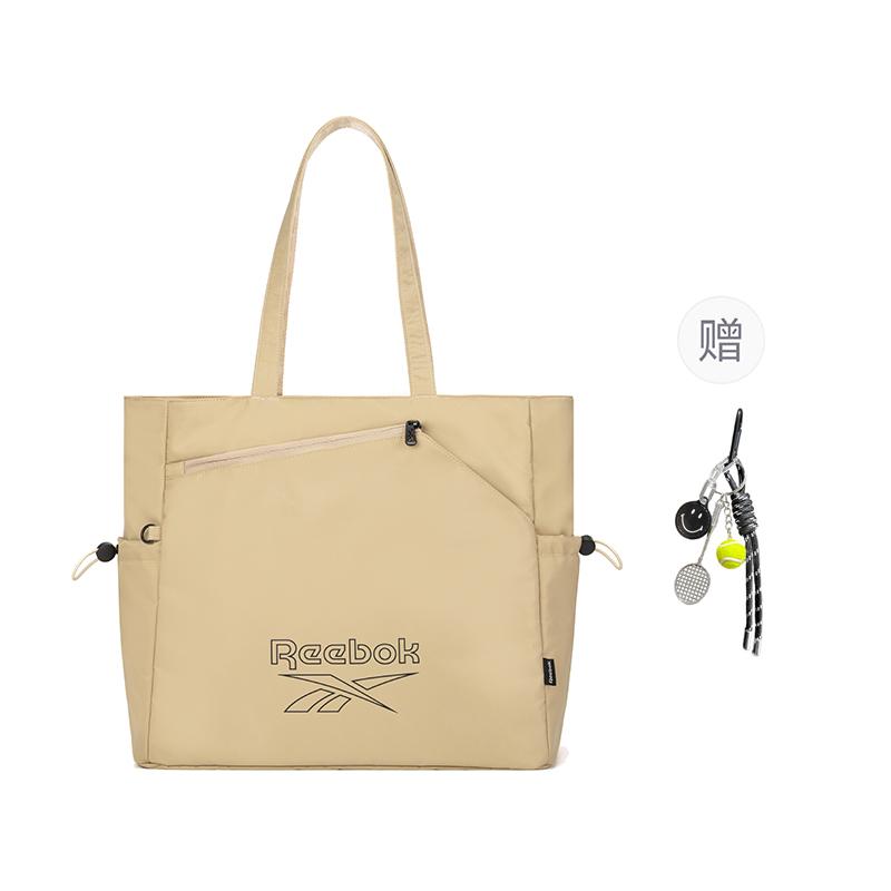 New Reebok Fabric Shoulder Bag Unisex Khaki/Black RB250106M