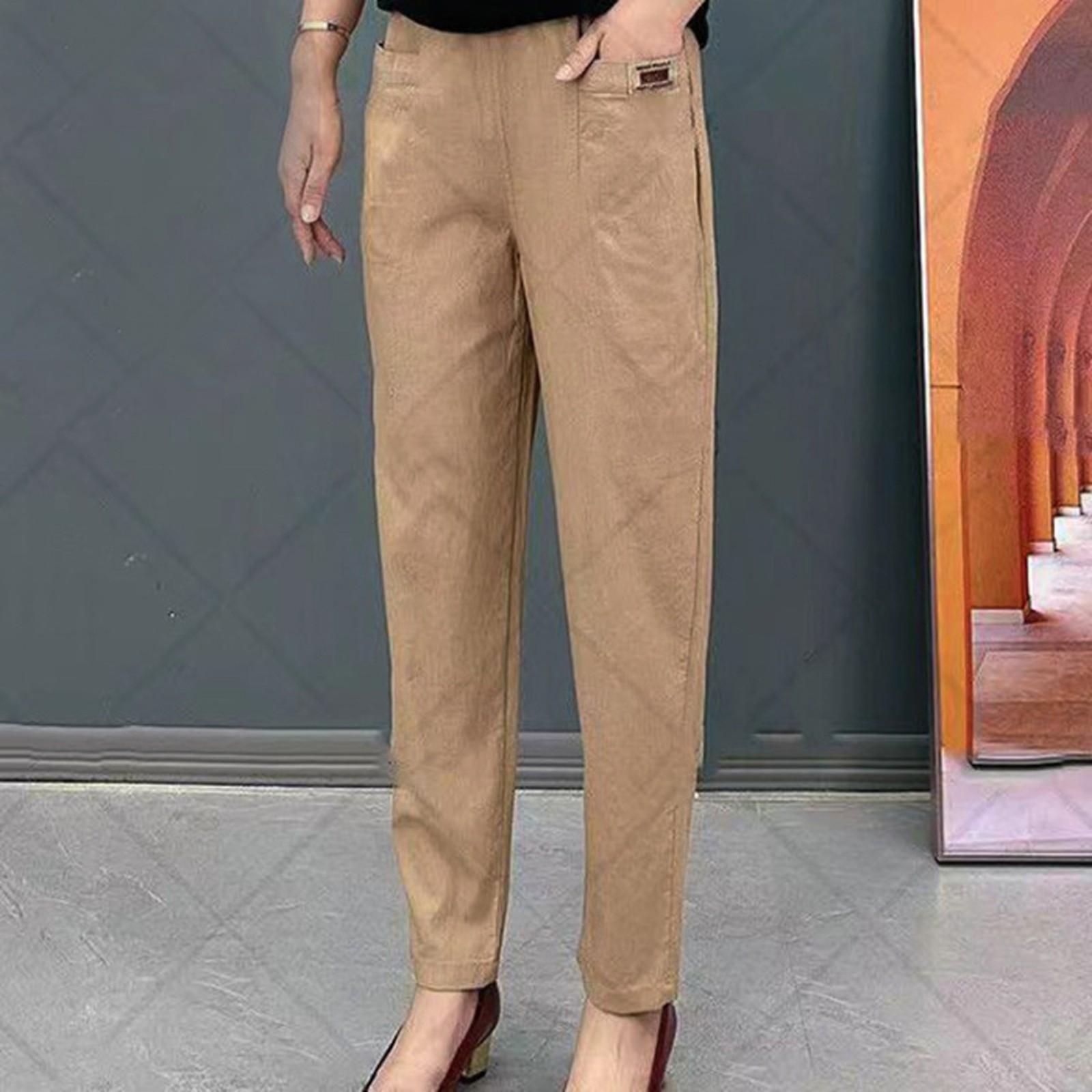 

Женские прямые брюки, модные повседневные брюки, брюки Harlan Nine Point M хаки