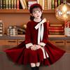 Autumn/Winter 2026 Girls' Exquisite Red Princess Dress - High-End Children's Fashion