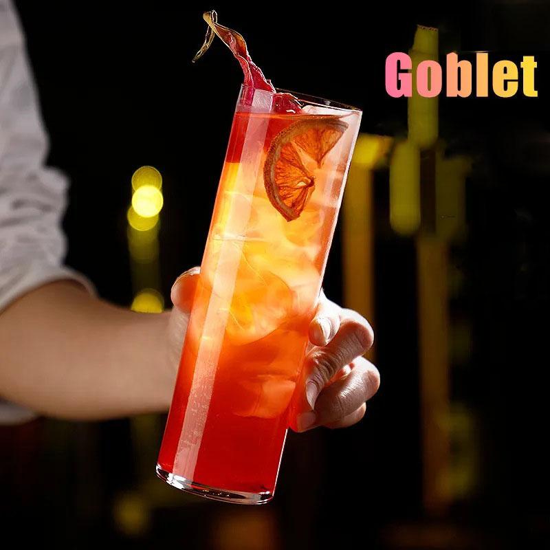 6/4/2/1Pcs Cocktail Glass Cup Creative Straight Colin Glass Highball Long Island Iced Tea Drink Juice Wine Water Cup Home Office
