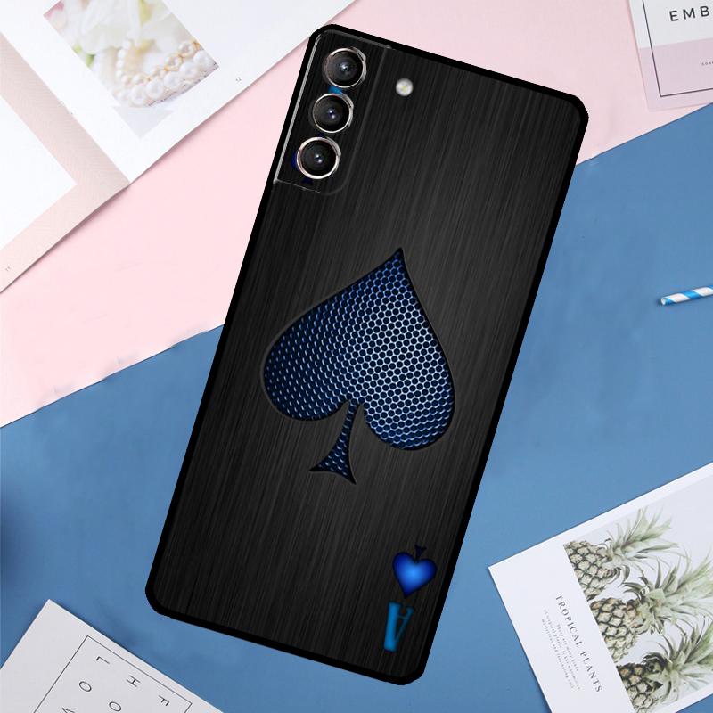 

Ace of Spades Poker Case For Samsung Galaxy S24 Ultra S20 S21 S22 S23 S25 Ultra S9 S10 Plus S25 FE Back Cover Galaxy S24
